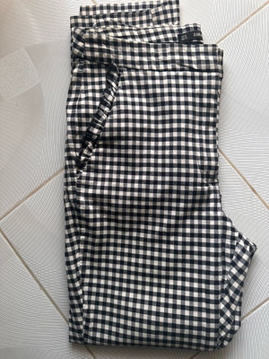 Zara checked pants black and white like new, size M