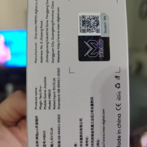 Memo MB03 controller for mobile games with Bluetooth, like new
