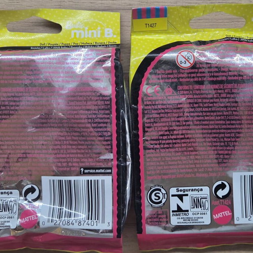 Mattel Barbie Mini B. dolls new #513 and #514