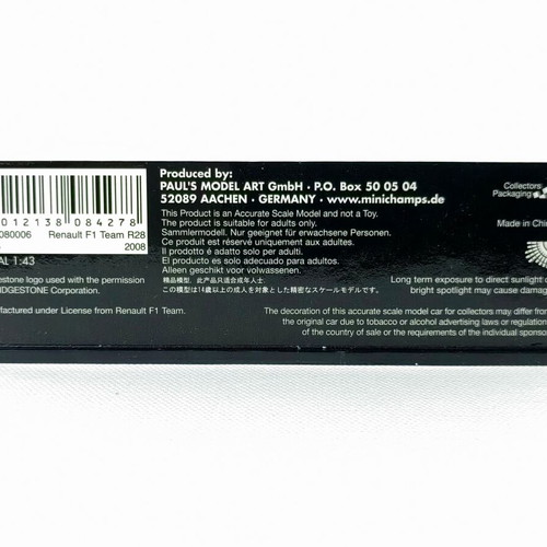 Renault R28 Nelson Piquet 2008 1:43 Minichamps model new