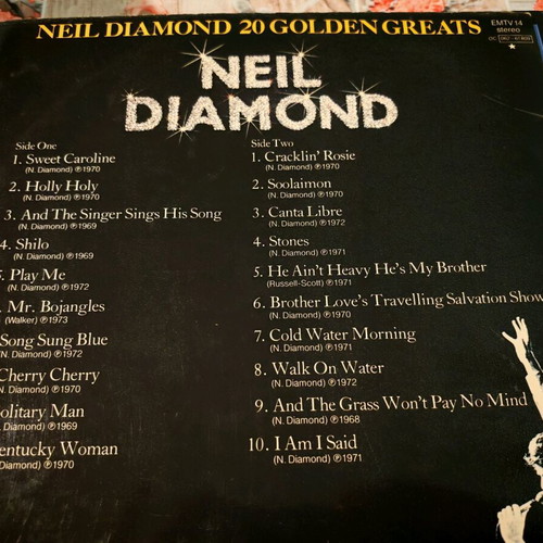 Neil Diamond vinyl used, rock