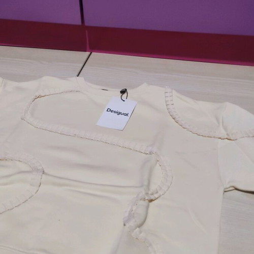 Desigual Μακρυμάνικο Τοπ Medium Καινούργιο Μπεζ