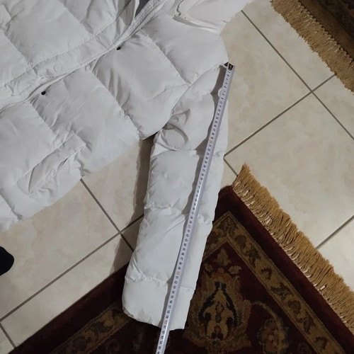 Splendid long white puffer coat elegant, new, size M