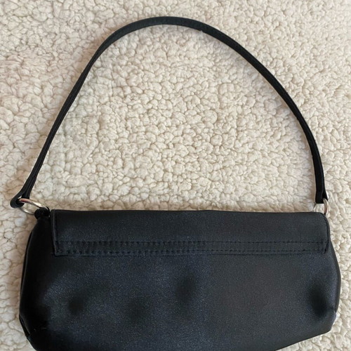 Accessorize satin shoulder bag like new, black