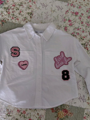 Zara girls' shirt like new, size 116 cm, white