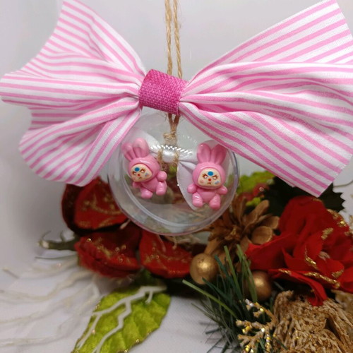 La Bou Pou earrings and pink hair bow new