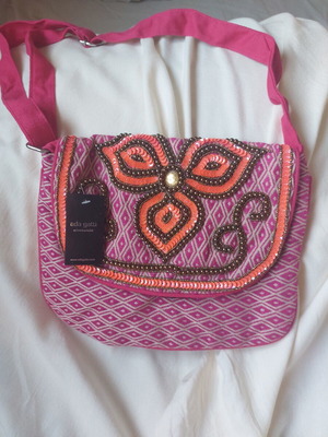 Boho Ada Gatti Crossbody Bag new with beads