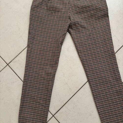 Mango checked pants in brown and beige, like new, size M