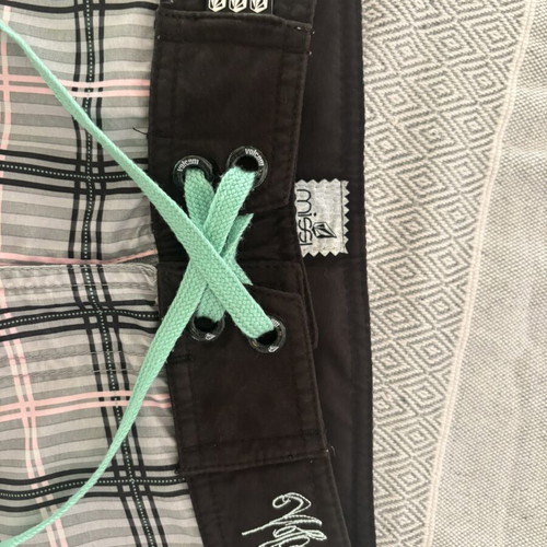 Volcom swim shorts, grey and pink, size M