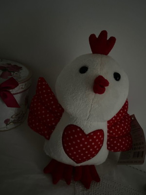 Soft toy chick with heart new