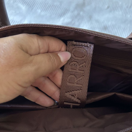 Harrods laptop bag brown vegan leather new