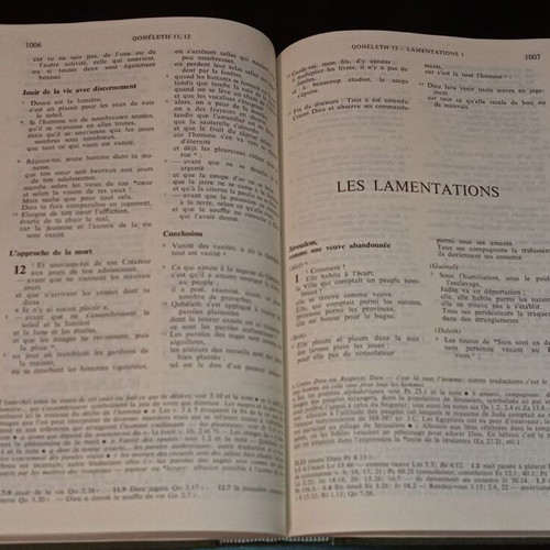 Bible used French hardcover edition 1977