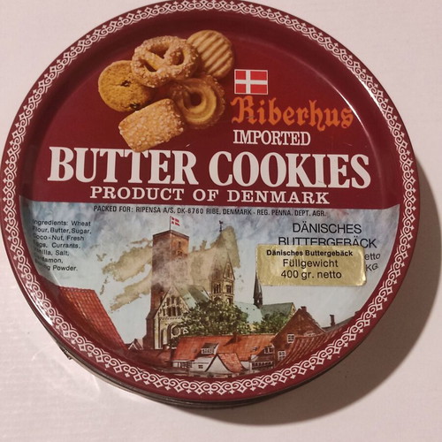 Butter Cookies Ribenhus box used, likely 1980s
