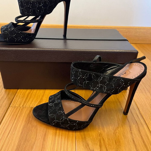 Alaïa high heel shoes new, size 40, black leather sandals