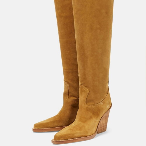 Paris Texas Dakota μπότες πάνω από το γόνατο νέες, δέρμα calf suede, μέγεθος 37