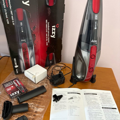 Izzy handheld vacuum cleaner wet & dry used with accessories