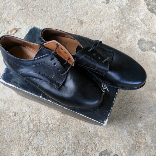 Leather scarponi shoes new, size 46, black