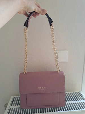 Guess shoulder bag new, pink with metal handle