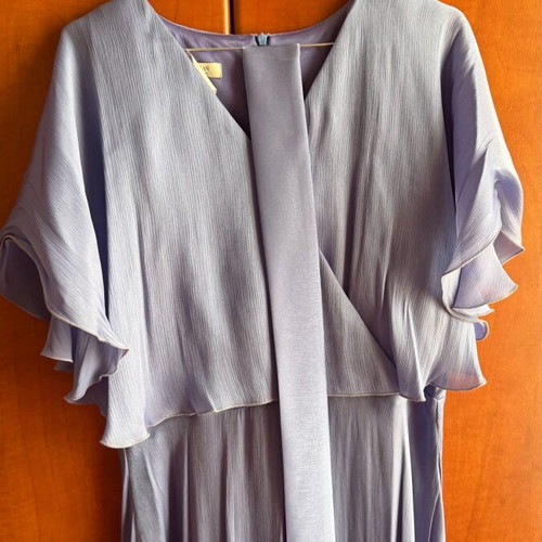Lilac midi dress plus-size like new by Vagias for wedding or christening
