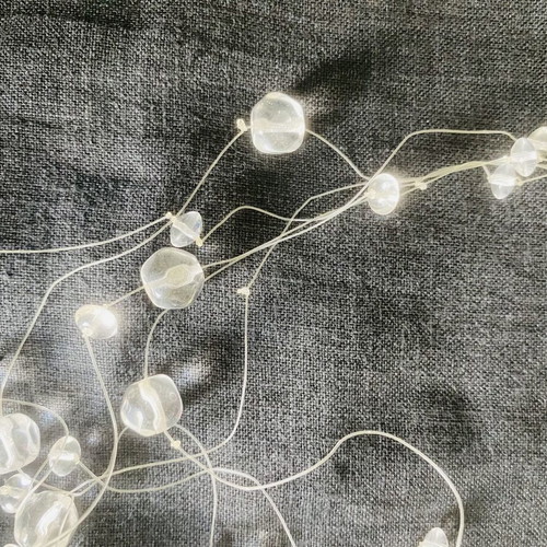 Illusion Necklace like new with transparent beads on invisible thread