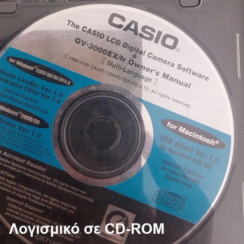 Casio QV-3000EX digital camera used with accessories