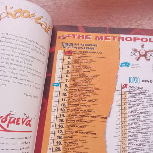 Chart Hits Metropolis Press Manu Chao magazine used, 2000s
