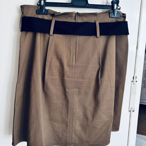 Scotch & Soda skirt with side pockets and elastic belt, beige