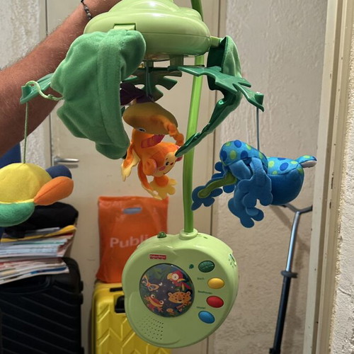 Fisher-Price Rainforest Peek-a-Boo Leaves Musical Mobile used