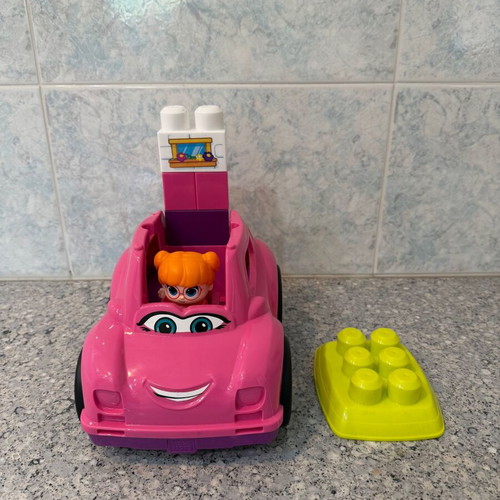 Mega Bloks First Builders Catie Convertible Car like new with blocks