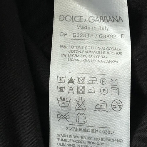 Dolce & Gabbana Black Cotton Jersey Logo Embroidered T-Shirt like new, size L