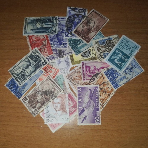 Stamps used sealed 198 pieces Greek and foreign
