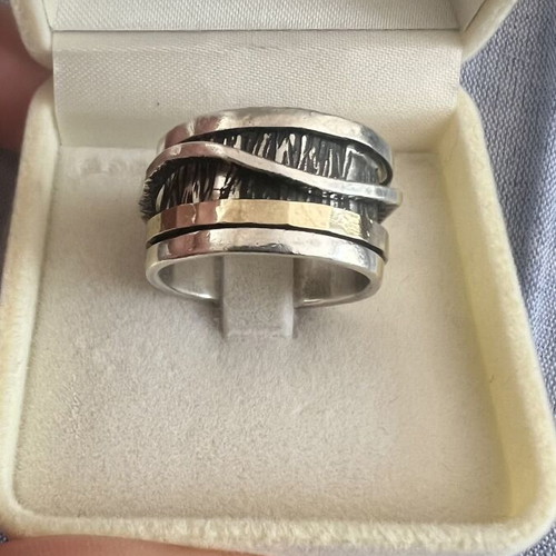 K.and silver-gold ring size 59