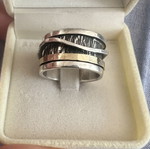 K.and silver-gold ring size 59