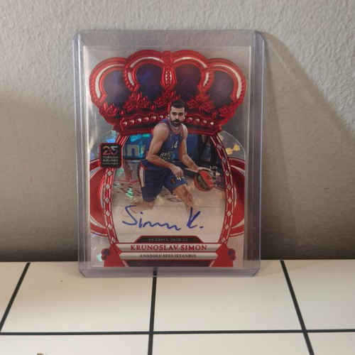 Panini Euroleague Krunoslav Simon Lot like new, Crown Royal Crystal Red Auto /25 and Prizm Silver Mojo Auto /25