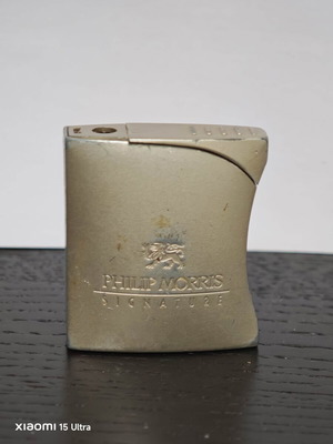 Philip Morris Signature vintage gas lighter used