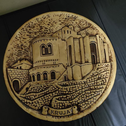 Collectible ceramic wall plate Kruja Castle Albania like new