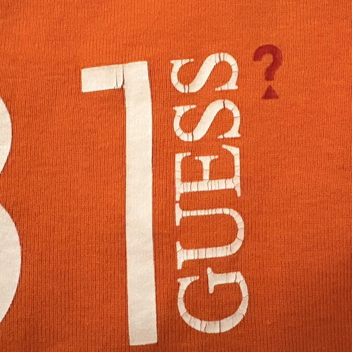 Guess orange T-shirt with logo used, size XS