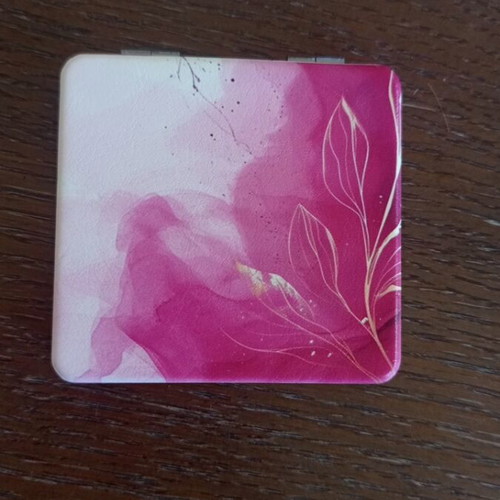 Pink Leaf Compact Mirror new