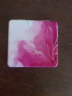Pink Leaf Compact Mirror new