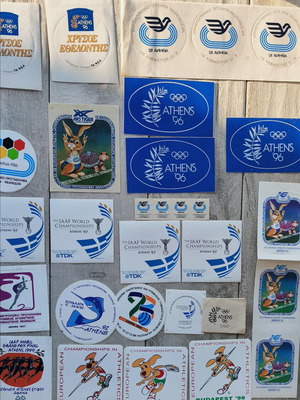 Κάρτες αυτοκόλλητα Ολυμπιακών αγώνων 82-98 σαν καινούργιες, μεγάλο κλασέρ