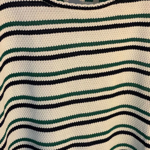 Ottoman striped blouse size M like new, white and multicolor