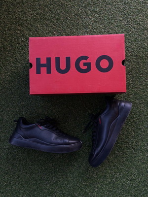 Ανδρικά δερμάτινα παπούτσια Hugo Blake Tenn It σαν καινούργια, μέγεθος 42, μαύρα