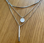 Triple silver necklace