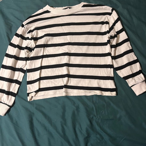Zara long-sleeve children's shirt like new, size 152 cm, black and white