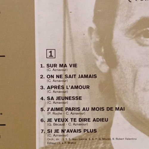 Charles Aznavour vinyl record used