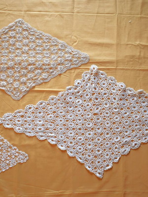 Handmade doilies new in various sizes and designs