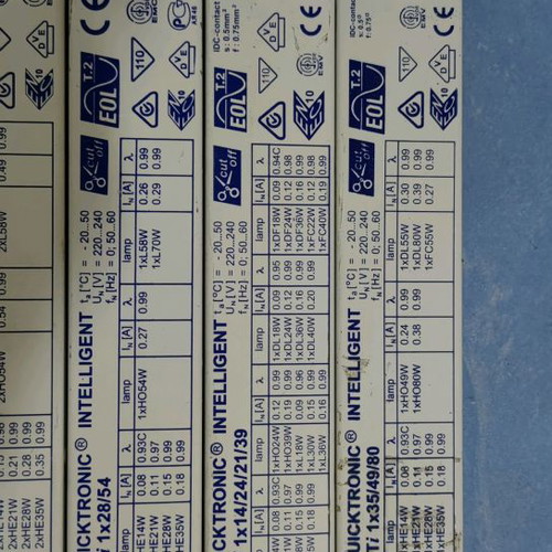 Osram Quicktronic dimmer used, pack of 7 for T5 fluorescent lamps