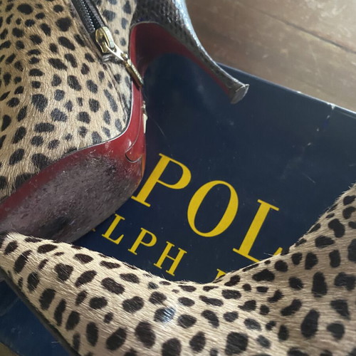 Cesare Paciotti ankle boots size 38.5 used, beige spotted