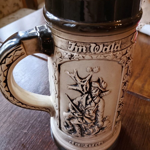 Authentic German collectible beer mug 1000ml used