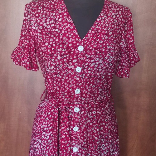 Vintage pink floral midi dress Kardex like new